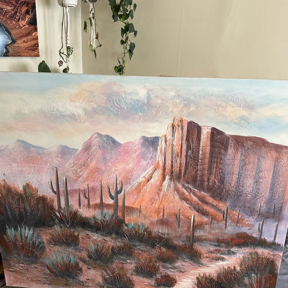 Aztec oil painting - from El Paso, Texas